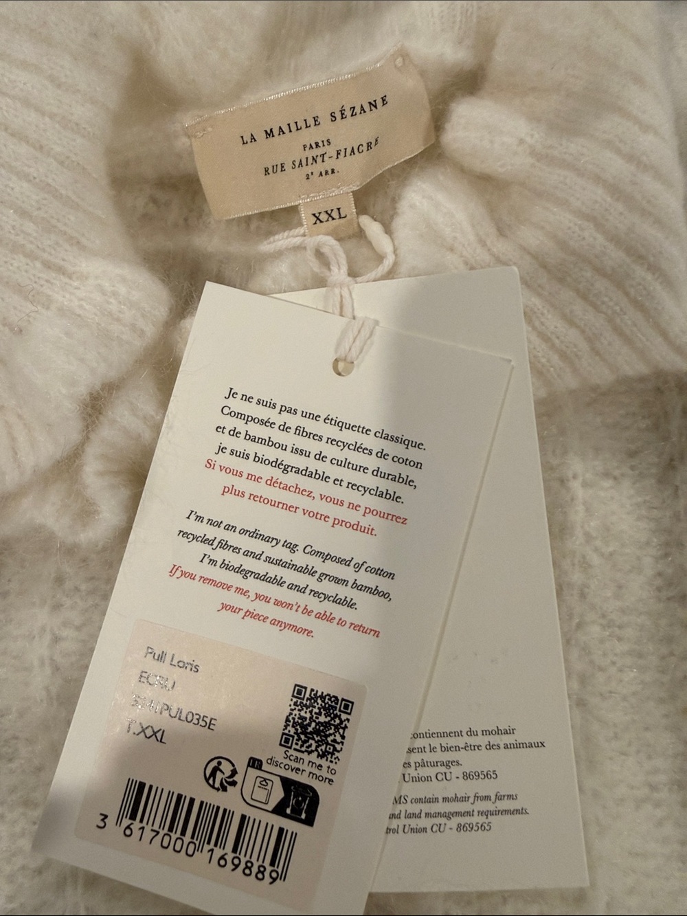 Sezane Loris Jumper Ecru - Size XXL - Picture 3 of 5